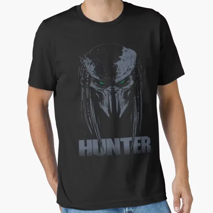 Hunter 80s horreur science fiction le prédateur chasseur Alien imprimé t-shirt pour hommes 100% coton grande taille hauts pour adultes S-6XL
