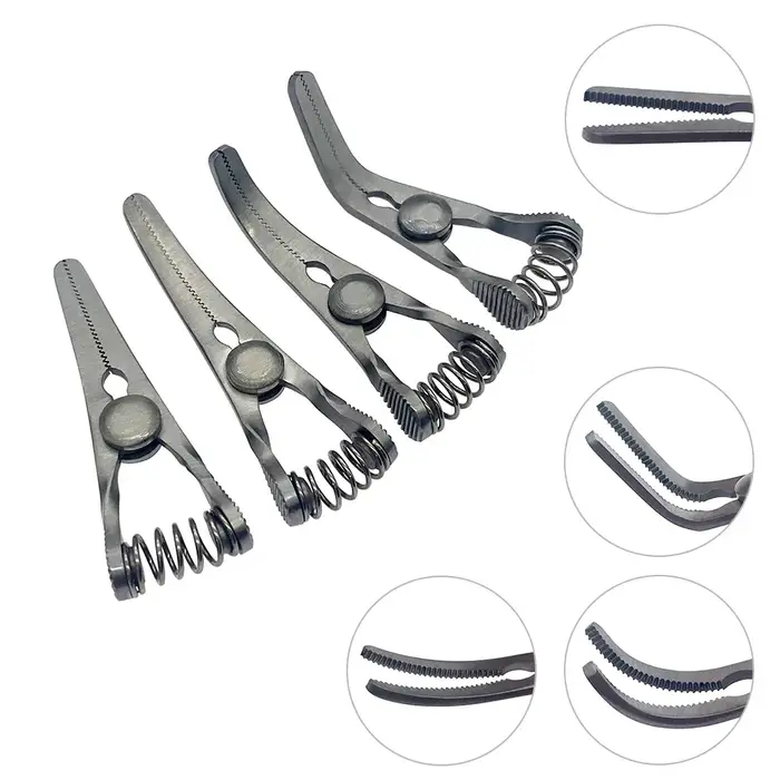 Pinces microchirurgicales Bulldog en acier inoxydable