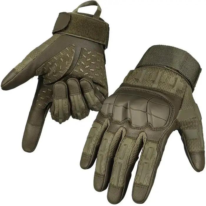 Gants vélo écran tactile cuir PU tactique airsoft chasse tir randonnée sport extérieur protection