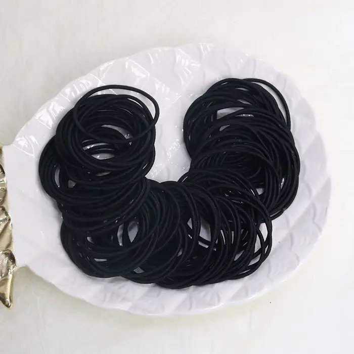 100 pièces/ensemble attaches de cheveux élastiques bandes de caoutchouc pour femmes hommes bandes de
