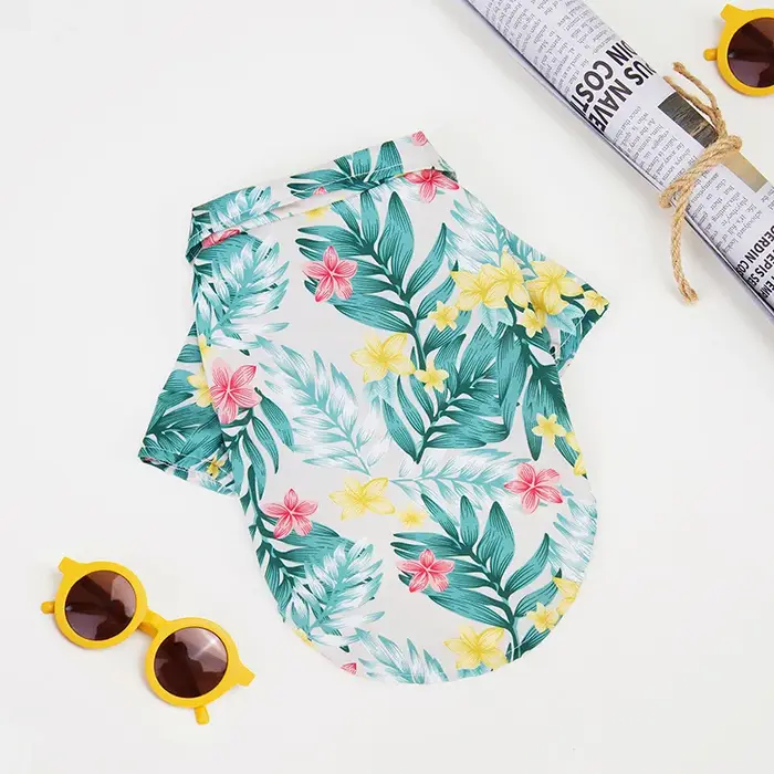 Chemise pour chien grande taille, respirante, à fleurs hawaïennes, universelle pour Teddy, Golden Re