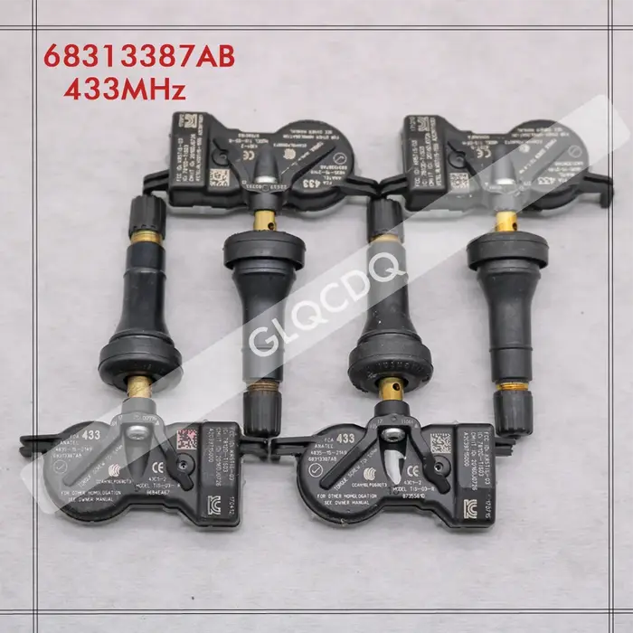 4 pièces pour Jeep Compass 2018-2024, capteur de pression des pneus TPMS 433 MHz, capteur de pressio