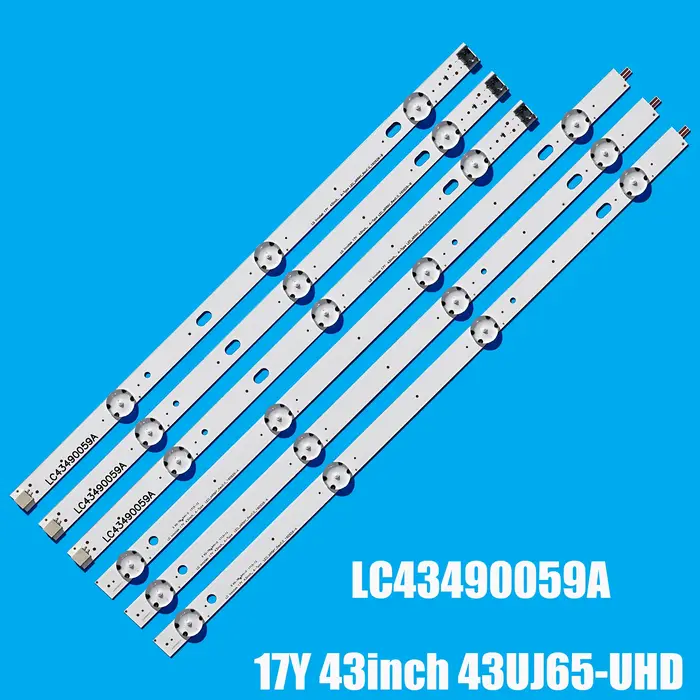Bande de rétroéclairage LED 3 pièces pour LC 43490059 Un LC 43490058 Un 43UJ635V 43UK6300PLB 43UJ651