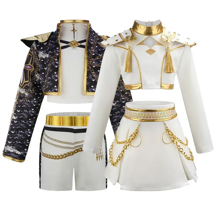Nouveau K-POP filles ensembles 2026 nouvelle mode enfants costumes enfants vestes pantalons tenues a