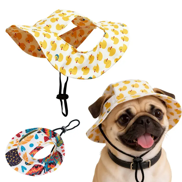 Chapeau pour chien à imprimé mignon pour chiens de petite et moyenne taille