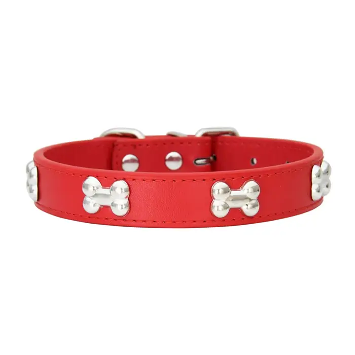 Collier de cuir Sophia pour chien élégant pour promenade quotidienne et concours de beauté canin