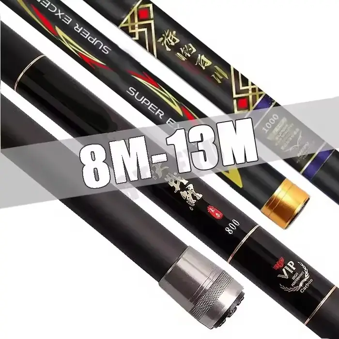 8 M/9 M/10 M/11 M/12 M/13 M Super léger longue dur en Fiber de carbone canne à pêche à la main de ha
