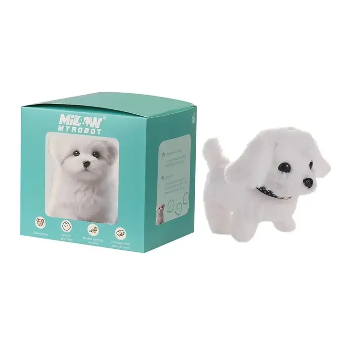 @Fashion Plush Robot Dog Toy, jouet pour chiot, interactif, marche simulée, aboiement de chiot, osci