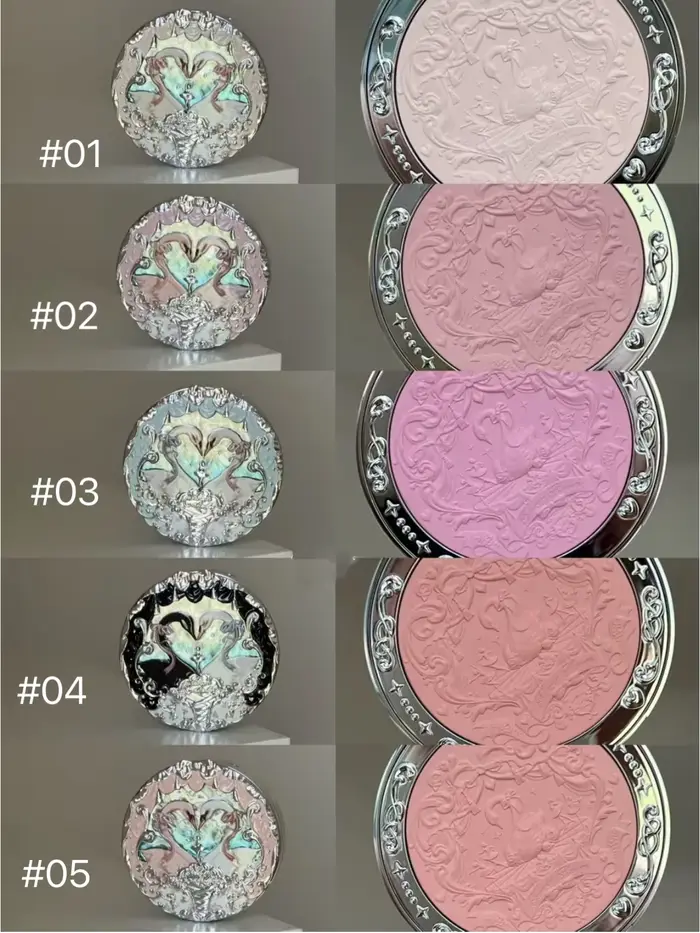 Flower Knows Swan Ballet Collection - Poudre blush mate gaufrée - Fard à joues - Cosmétique naturel 