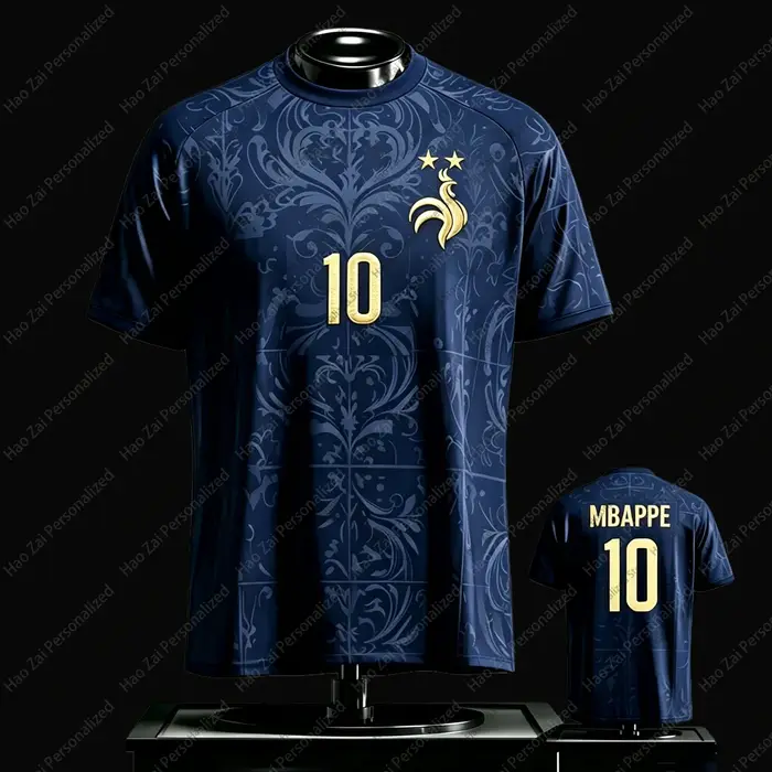 Maillot/T-shirt édition fan de l'équipe nationale de France 2026 : Mbappé # 10, Dembélé # 7 — Hauts 