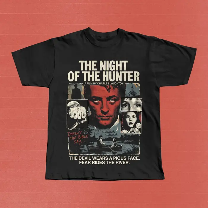 T-Shirt du film The Night of the Hunter pour hommes et femmes, T-Shirt en coton à manches courtes av