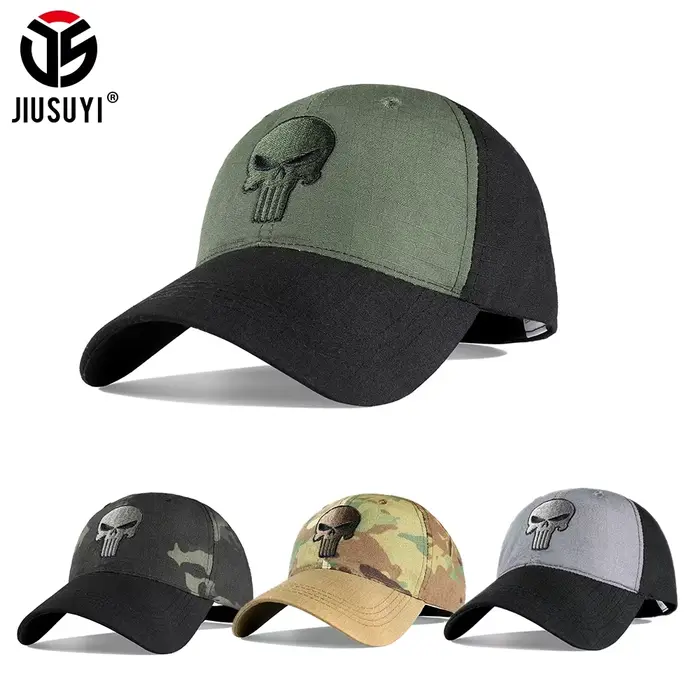 Casquette tactique baseball réglable snapback skull trucker été chasse pêche sport protection