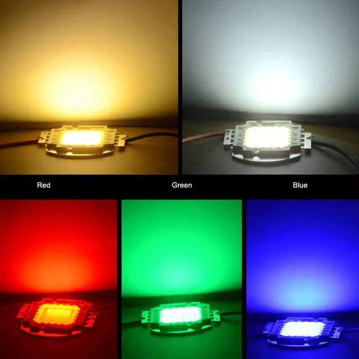 10W 20W 30W 50W 100W haute puissance lumière LED COB puces pour projecteur lampe projecteur LED blan