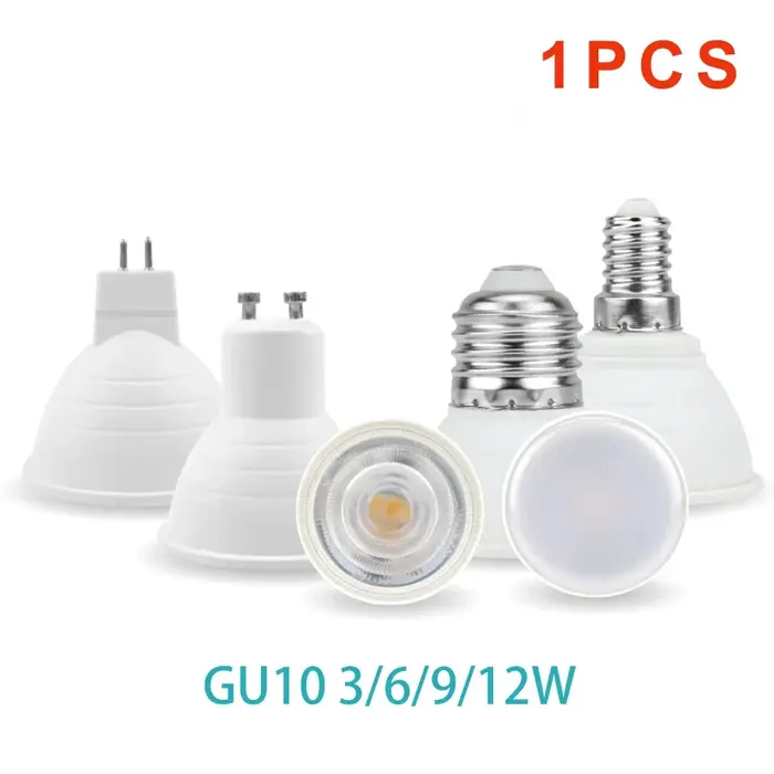 1 pièces LED Spot ampoule GU10 LED ampoule 220V 3/6/9/12W maïs ampoule adaptée pour cuisine, chambre