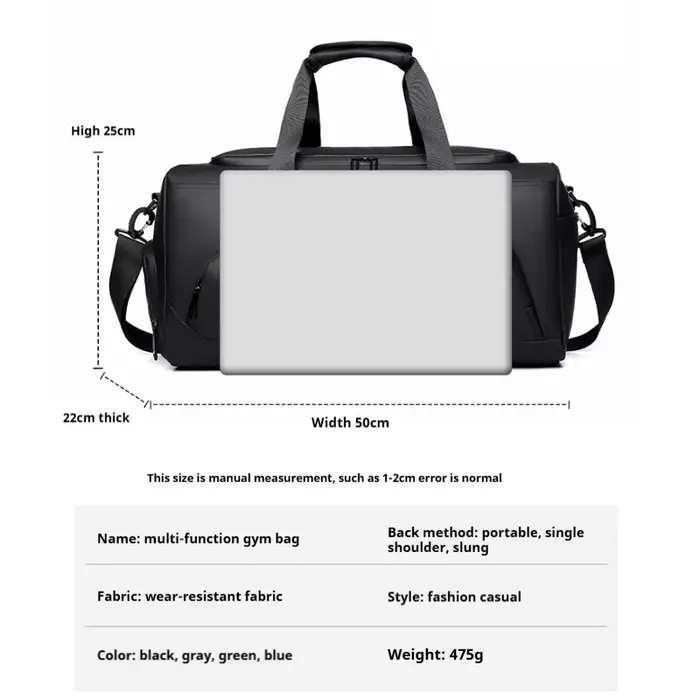 Sac de sport sac à main de grande capacité PU pour voyages et activités sportives polyvalent