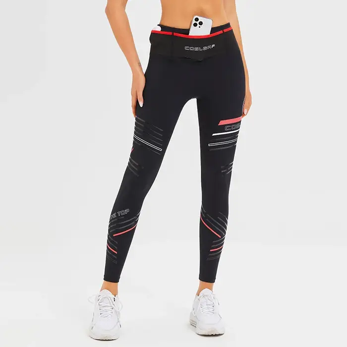 Leggings de sport College pour femmes, pantalon de yoga à compression, vêtements d'entraînement, hau