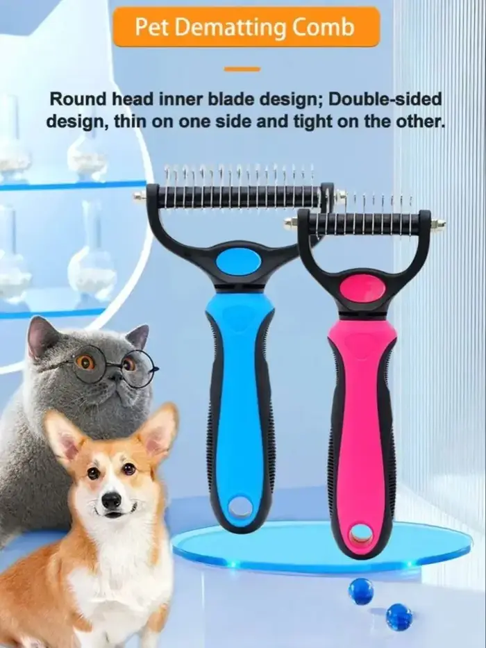 Peigne dissolvant de nœuds pour animaux de compagnie, pour chiens et chats, outil de démêlage avec l