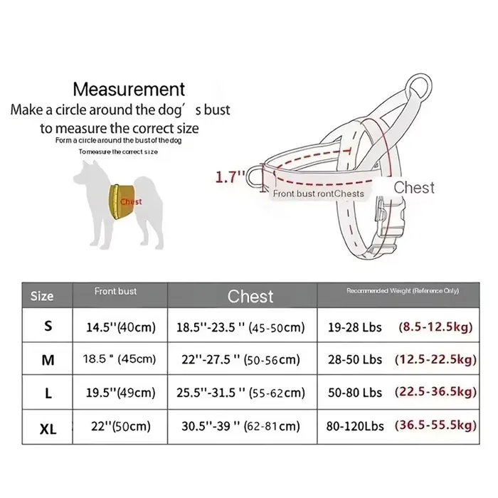 Harnais tactique anti-traction pour chien