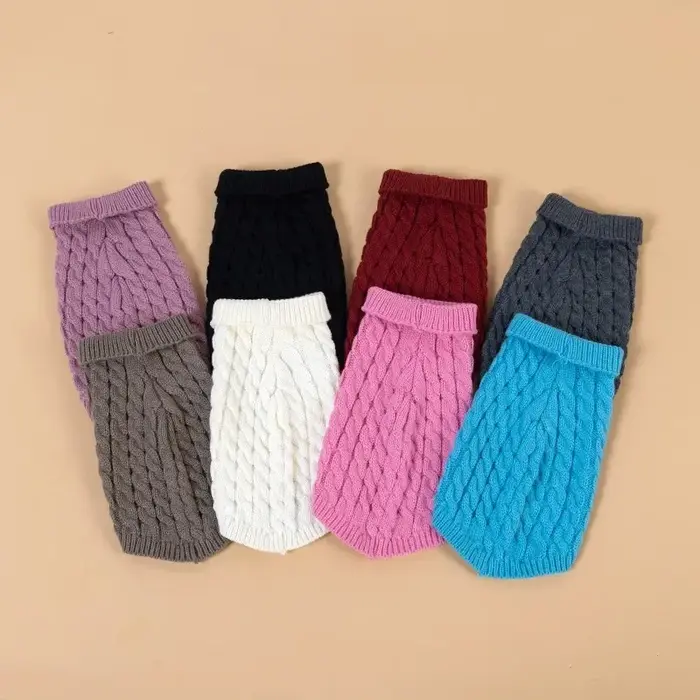 Gilet en laine douce pour chiens de petite et moyenne taille classiques pour hiver et automne occassions spéciales