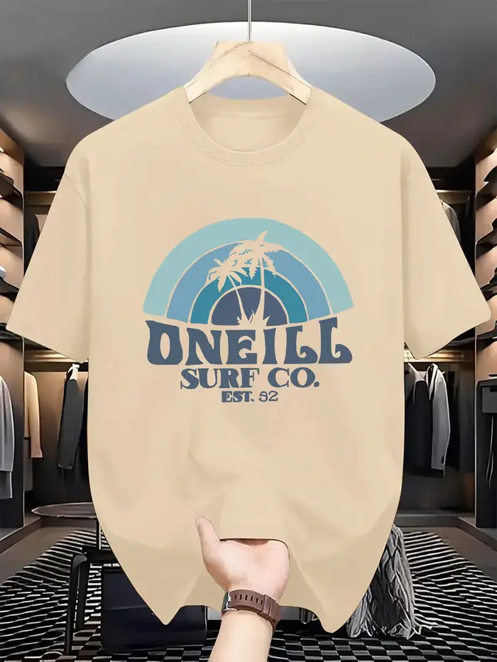 T-shirt manches courtes col rond pour hommes, 100 coton, à la mode, sport décontracté, coupe ample, 