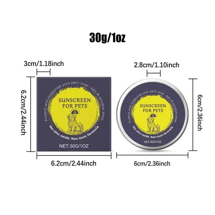 Baume de Protection solaire pour le nez et le chien, 30g, crème apaisante pour animaux de compagnie,