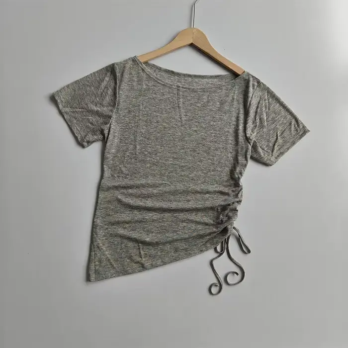 Hauts de sport à manches courtes pour le yoga, la course et le fitness, haute élasticité, sensation 