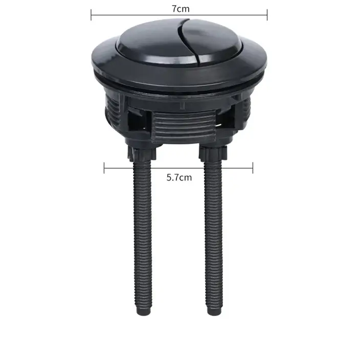 Bouton de chasse d'eau à tête ronde, double mécanisme de chasse, entretien de toilettes, 48 mm, perf