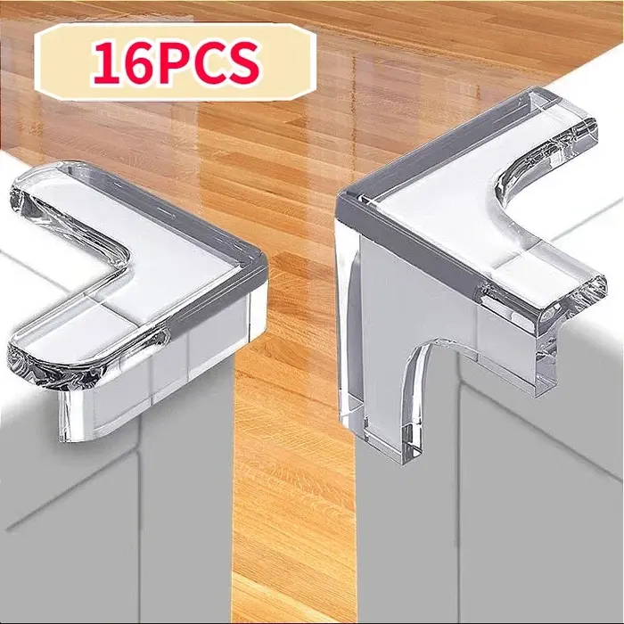 Protecteurs d'angle en caoutchouc souple et Durable, 16 pièces, sans danger pour les coins de Table,