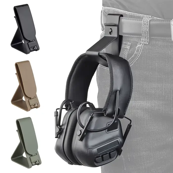 Crochet de suspension rapide Molle pour casque audio - attache déportable pour protecteurs auditifs chasse