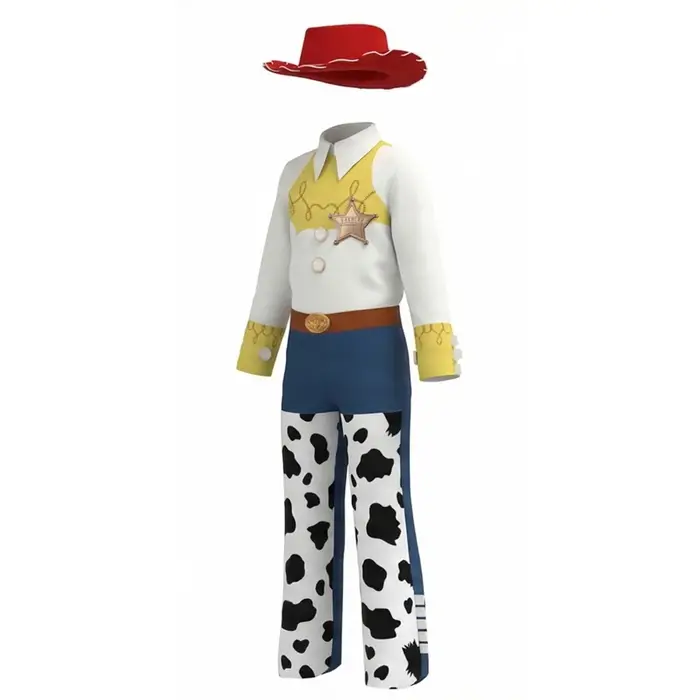 Ensemble de costume de cowboy western, chemise à carreaux imprimée vache, pantalon, chapeau, déguise