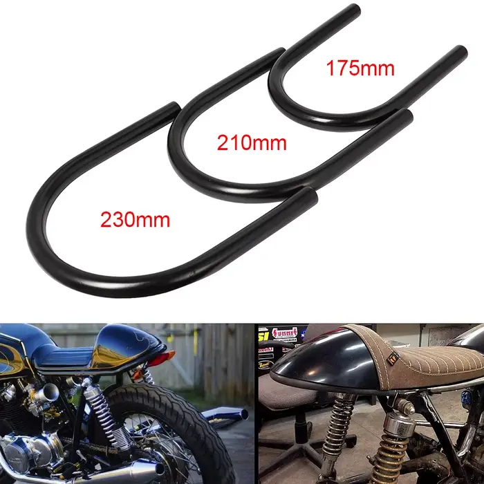 230mm 210mm 175mm de largeur moto fin Brat Style siège cadre cerceau boucle café Racer Bobber Tracke