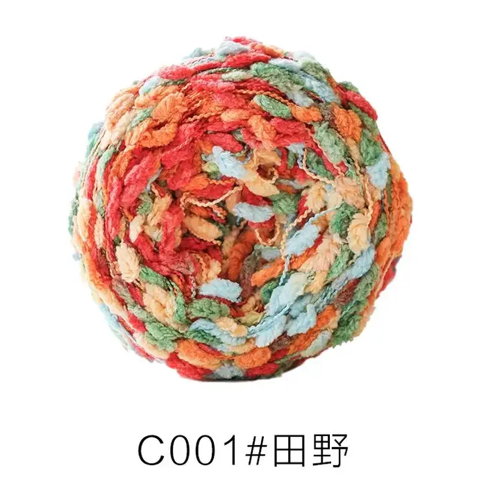Laine de couleur mélangée originale à pois colorés, fil de haricot, boule de laine, écharpe tissée, 