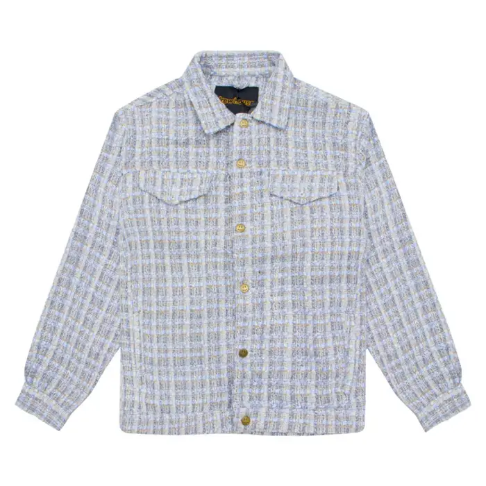 Veste en jean ample pour homme avec logo brodé Drew House, style rétro américain, imprimé de créateu
