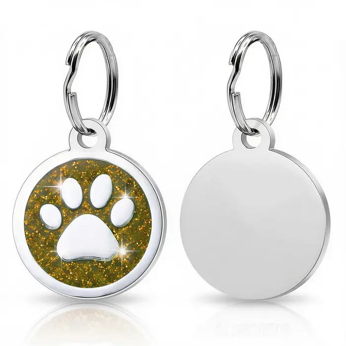 Étiquettes personnalisées gratuites pour chiens et chats, gravées, pour collier, avec nom d'identifi