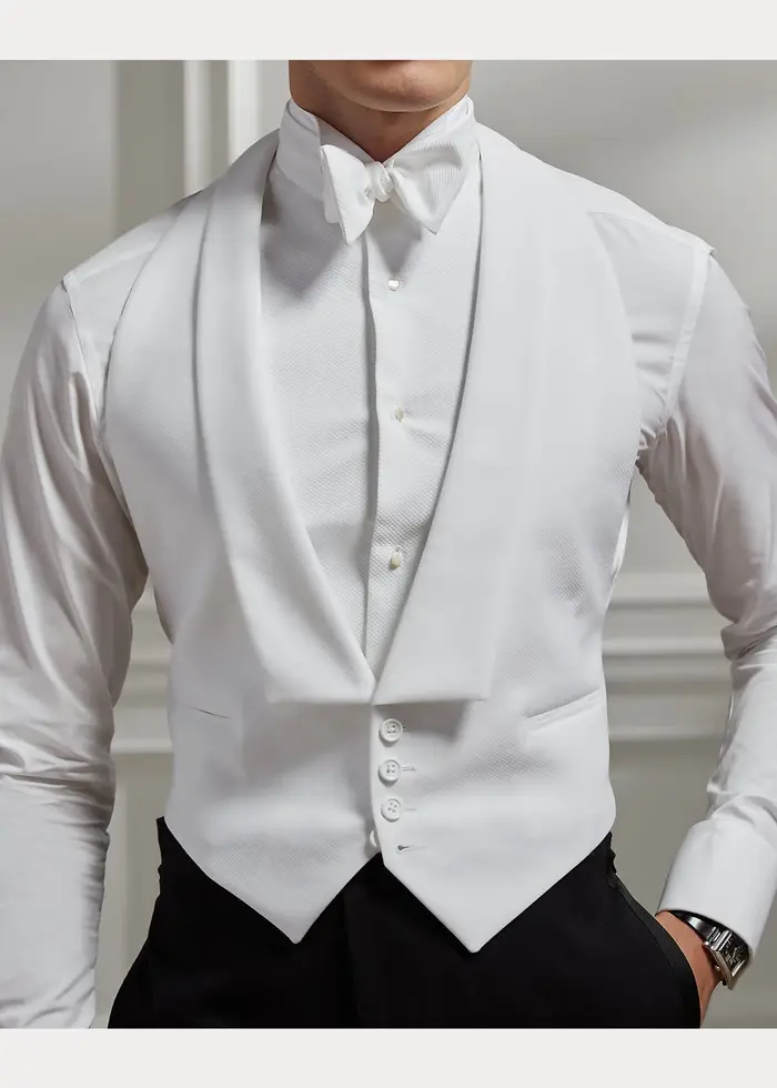 Gilet homme revers de mariage simple boutonnage deux poches coupe ajustée veste sans manches homme g