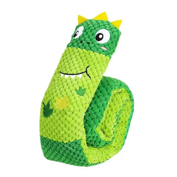 Jouet interactif pour chien en forme de dinosaure, résistant aux morsures, pour le grincement des de