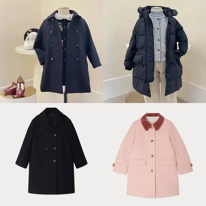 Pré-vente 2025 hiver BP bébé filles manteau rembourré avec doublure semblable à de la fourrure veste