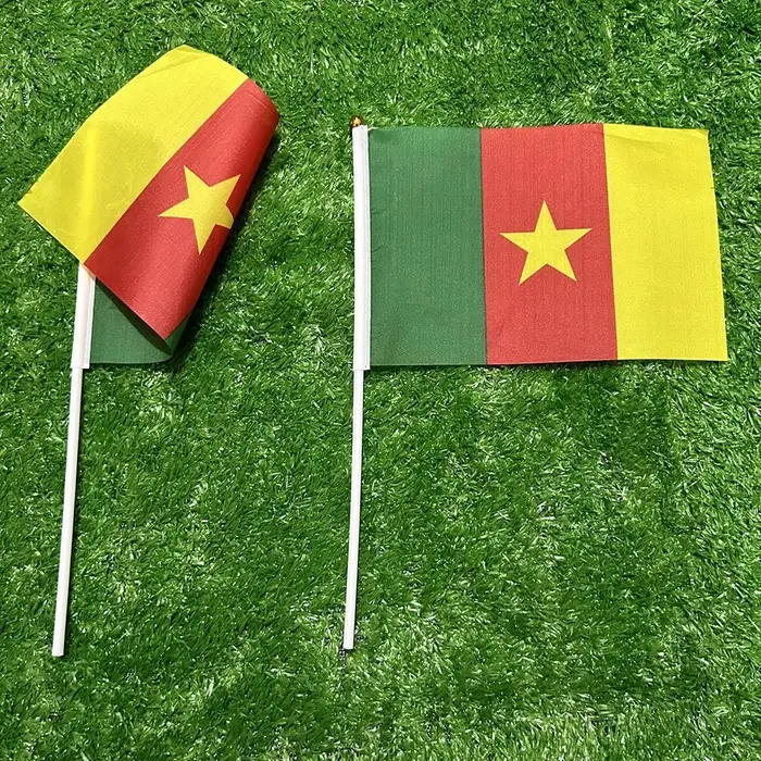 Drapeau à main du cameroun