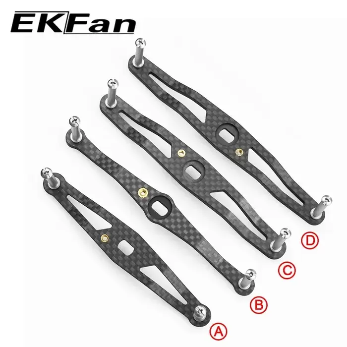 EKFAN 105MM 120MM 130MM 140MM 8*5MM trous pêche en Fiber de carbone poignée gauche droite pour Dawa 