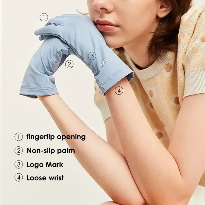OhSunny Gants d'Été Femme - Frais Respirants Tactiles pour Écrans et Protection UV