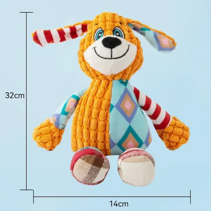 Jouet à mâcher interactif pour chien grinçant, jouet en peluche pour chien, renard mignon, éléphant,