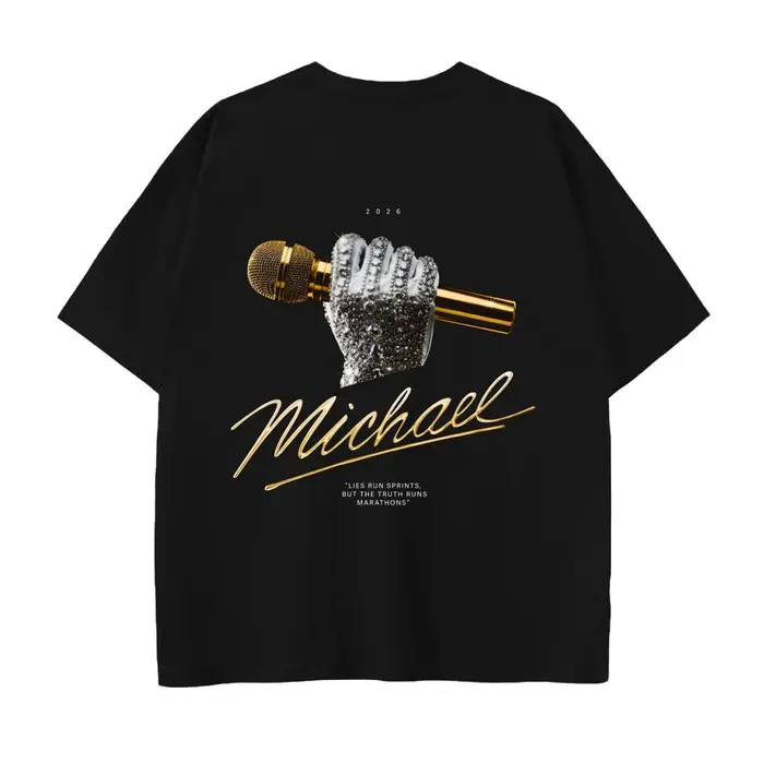 T-shirt unisexe en coton 100% avec graphique doré du film biographique de MJ Michael Jackson, nouvel