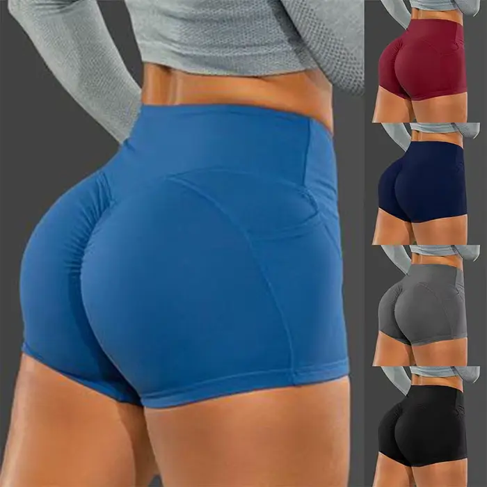 Short de fitness taille haute sans couture, pantalon de levage de hanche élastique, mode de course à pied, pour femmes, activités sportives, entraînements de musculation, tenues de fitness, couleurs variées, pour l'été