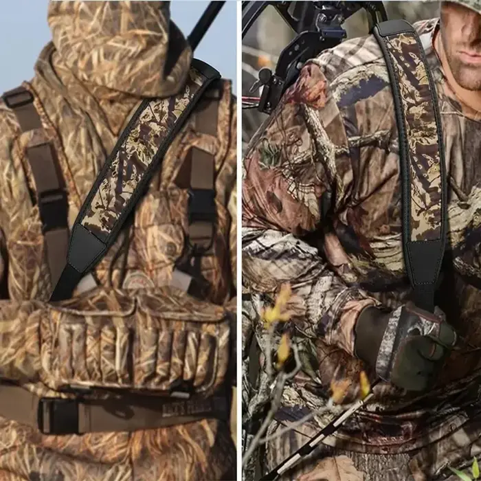 Sangle de fusil tactique Jungle à 2 points avec émerillons, sangle d'épaule rembourrée durable, sangles de chasse réglables en nylon
