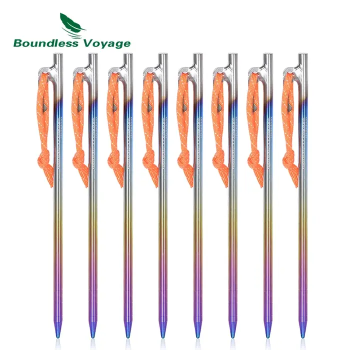Boundless Voyage-Piquets de tente de camping en alliage de titane, piquets rapides, voyage en plein 