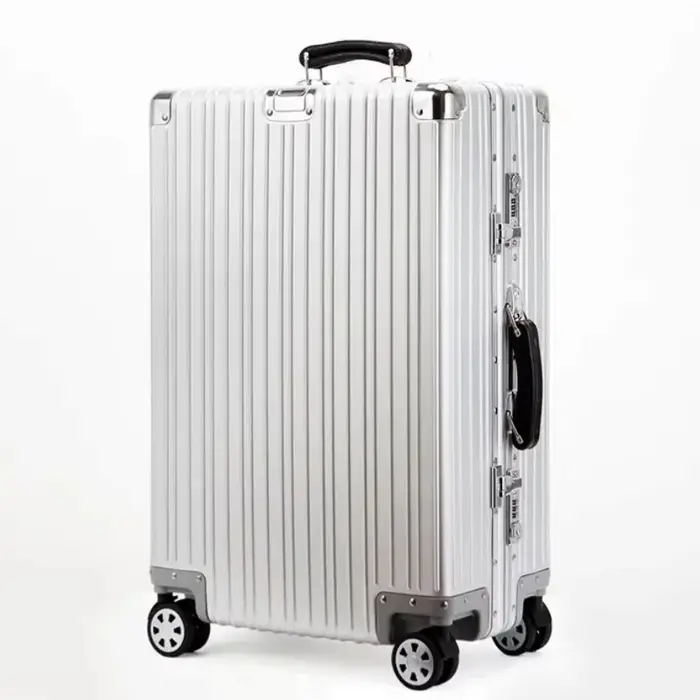 Valise rétro en alliage d'aluminium et de magnésium, bagage roulant de haute qualité, boîtier de cha