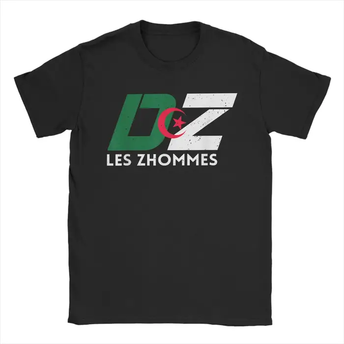 DZ algérie Supporter algérien Djazair hommes t-shirts afrique arabe drôle T-Shirt col rond T-Shirt 1