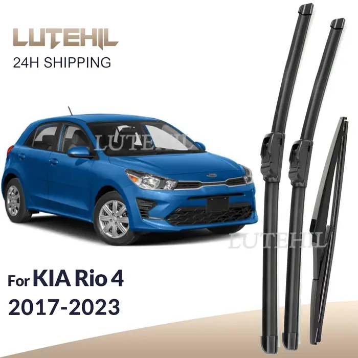 Pour KIA Rio 4 2017-2023 2018 2019 2020 2021 2022 balais d'essuie-glace avant et arrière brosses de 