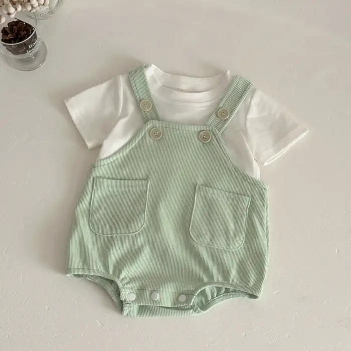 Nouveaux vêtements d'été pour bébés, combinaisons à manches courtes pour nouveau-nés, garçons et filles, vêtements pour nourrissons adaptés aux bébés âgés de 0 à 18 mois