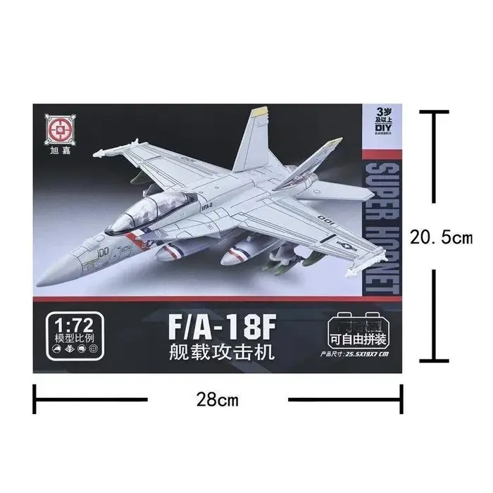 Modèle d'avion de chasse F/A-18 Super Hornet Bounty Hunter VFA-2 en plastique ABS à l'échelle 1:72, 